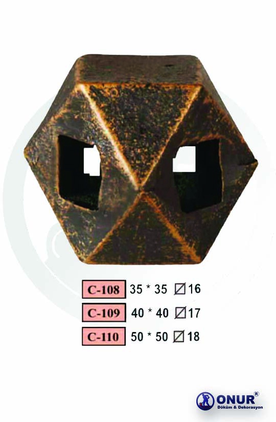 Hexagonal Mosque Knob Models - C-108